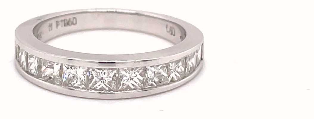 Perfection Diamond 18k W/G Princess Cut Diamond 1.50ct Half Eternity Ring JM5451