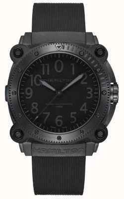 Hamilton Khaki Navy BeLOWZERO Automatic Titanium *Tenet - 2020* (46mm) Black Dial / Black Silicone Strap H78505330