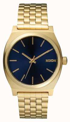Nixon Time Teller | All Light Gold / Cobalt | Gold IP Bracelet | Blue Dial A045-1931-00
