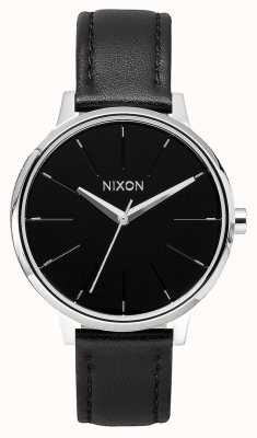 Nixon Kensington Leather | Black | Black Leather Strap | Black Dial A108-000-00