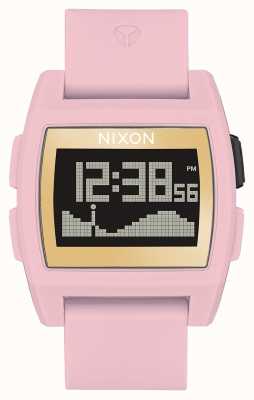 Nixon Base Tide  | Soft Pink / Gold / LH | Digital | Pink Silicone Strap A1104-2773-00