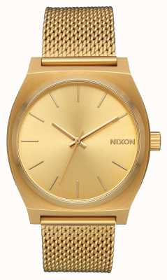 Nixon Time Teller Milanese | All Gold | Gold IP Steel Mesh | Gold Dial A1187-502-00