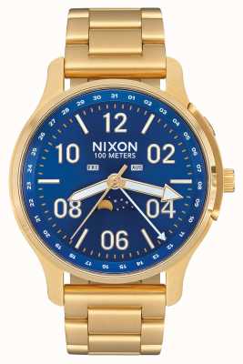 Nixon Ascender | All Gold / Blue Sunray | Gold IP Steel | Blue Dial A1208-2735-00