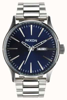 Nixon Sentry SS | Blue Sunray | Stainless Steel Bracelet | Blue Dial A356-1258-00