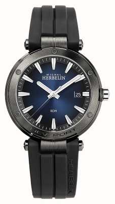 Herbelin Men's Newport | Black Rubber Strap | Blue Dial 12288/G15CA