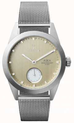 Triwa Birch Aska Super Slim Mesh Bracelet AKST104-MS121212