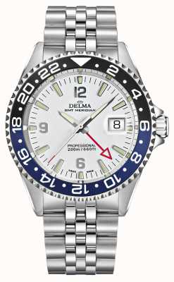 Delma Santiago GMT | Steel Bracelet | White Dial 41701.648.6.014