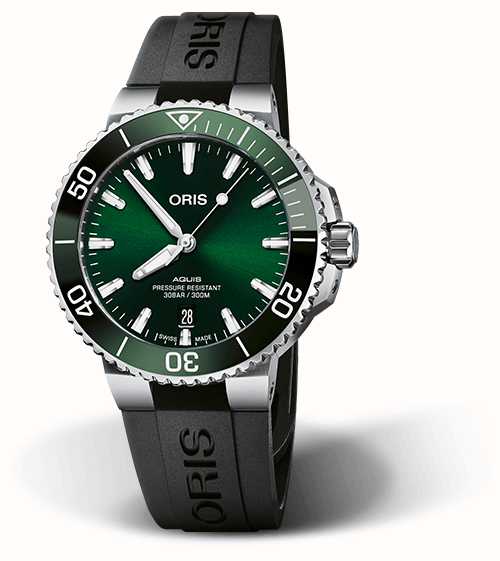 oris green dial watch