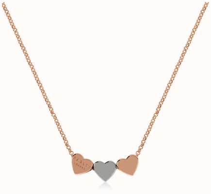 Radley Jewellery Love Letters | Rose Gold Plated Hearts Necklace | Rose & Silver RYJ2144S-CARD