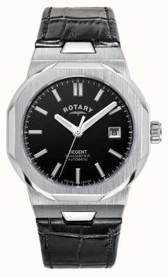 Rotary Men's | Regent | Automatic | Black Dial | Black Leather Strap GS05410/04