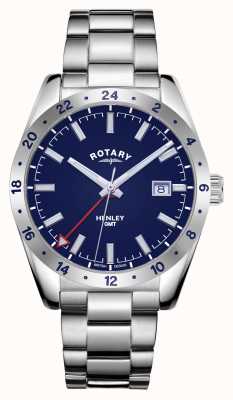 Rotary Men's | Henley | GMT | Blue Dial | Stainless Steel Bracelet GB05176/05
