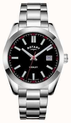 Rotary Men's | Henley | Black Dial | Stainless Steel Bracelet GB05180/04
