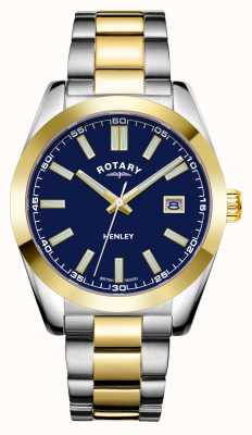 Rotary Men's | Henley | Blue Dial | Two Tone Stainless Steel Bracelet GB05181/05