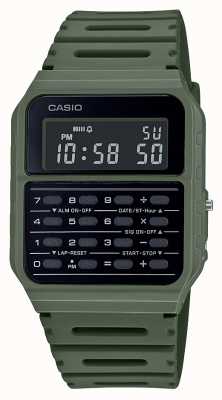 Casio Retro Calculator Watch | Green Resin Strap | Black Dial CA-53WF-3BEF