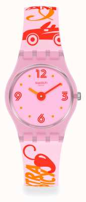 Swatch #CHILLIPASSION | Pink Pattern Silicone Strap | Pink Dial LP164