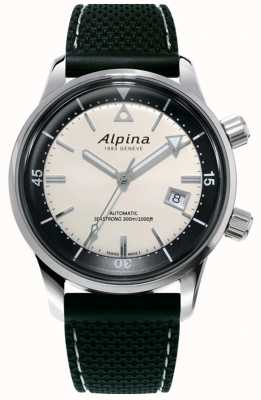 Alpina Men's Seastrong Diver Heritage | Black Silicone Strap | White Dial AL-525S4H6