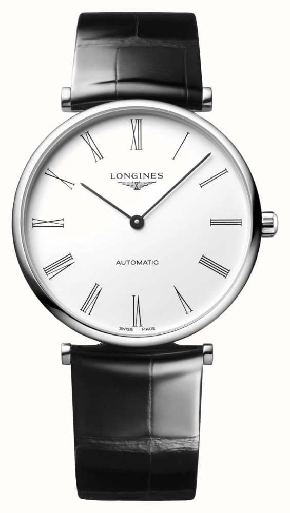 Longines mens watch leather on sale strap