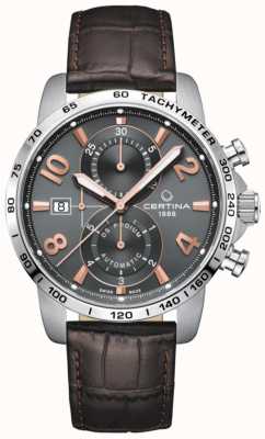 Certina DS Podium | Automatic | Brown Leather Strap | Grey Dial C0344271608701