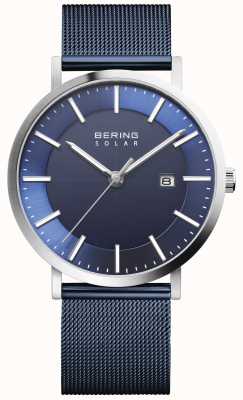 Bering Solar Men's Blue Dial Date Watch 15439-307
