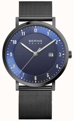 Bering Solar Men's Black Mesh Bracelet Date Watch 15439-327