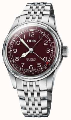 ORIS Big Crown Pointer Date Automatic (40mm) Red Dial / Stainless Steel Bracelet 01 754 7741 4068-07 8 20 22
