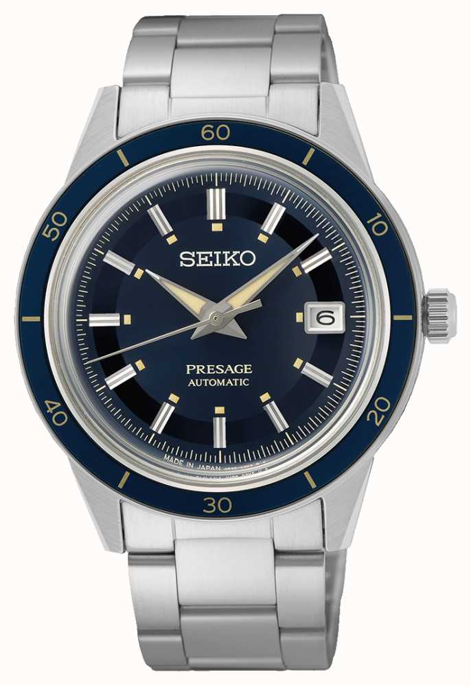 Seiko Presage Style 60s Blue Dial Watch SRPG05J1 - First Class Watches™ HKG