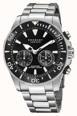 Kronaby Diver Collection | Bluetooth | Black Dial | Stainless Steel S3778/2