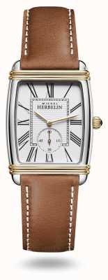 Herbelin Men's Art Deco Watch Brown Leather Strap 10638/T08GO