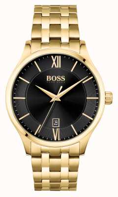 BOSS | Elite Business | Gold Bracelet | Black Date Dial | 1513897