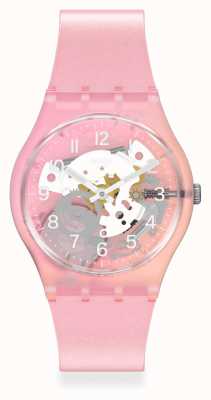 Swatch Skydawn Pink Silicone Strap Watch GP173