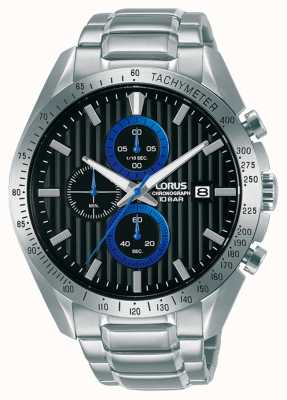 Lorus Sports Chronograph Quartz Black Dial Watch RM305HX9