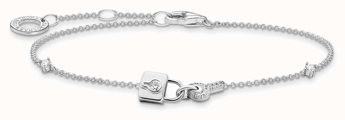Thomas Sabo Sterling Silver | Padlock And Key Charm Bracelet A2040-051-14-L19V