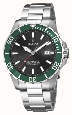 Festina Men's | Black Dial | Stainless Steel Bracelet | Automatic Watch F20531/2