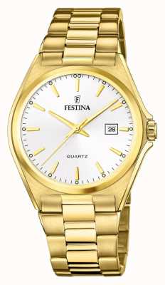 Festina Men's | White Dial | Gold PVD Plated Bracelet F20555/2