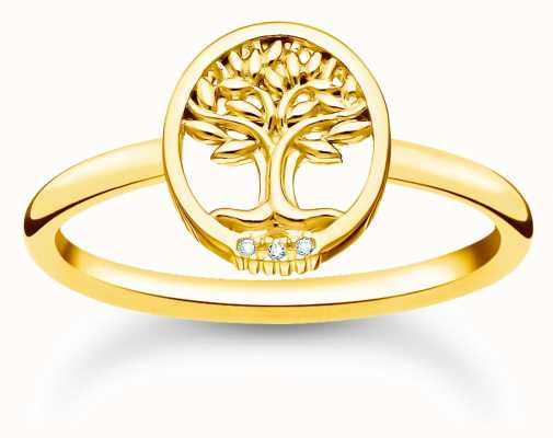 Thomas Sabo Tree of Love Cubic Zirconia Gold Ring TR2375-414-14-54