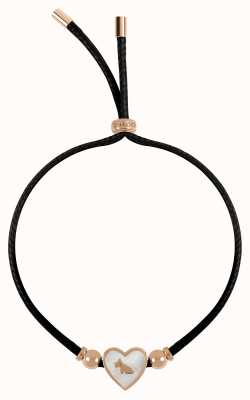 Radley Jewellery Fashion | Black Nylon Bracelet | Mother Of Pearl Heart Charm RYJ3124