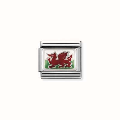 Nomination Composable Classic FLAGS In St.steel Enam.sterling Silver Wales 330207/02