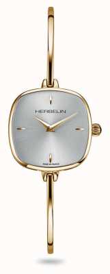 Herbelin Fil Women's Silver Dial Gold PVD Bangle Bracelet Watch 17207BP11