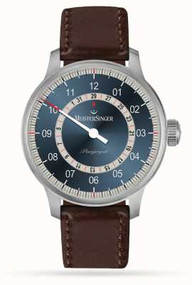 MeisterSinger Men's 43mm Perigraph Steel Blue Sand AM10Z17S