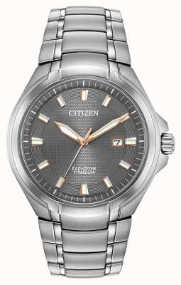 Citizen Eco-Drive Men's Titanium Grey Dial Watch BM7431-51H