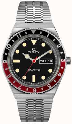 Timex Q Diver Inspired SST Case Black Dial SST Band TW2U61300