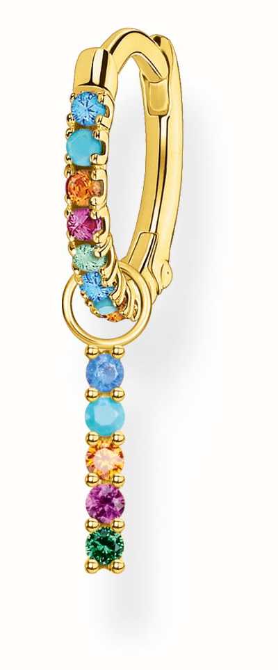 Thomas Sabo Gold Plated Rainbow Crystal Single Hoop Earring With Crystal  Set CR703-488-7 - First Class Watches™ HKG