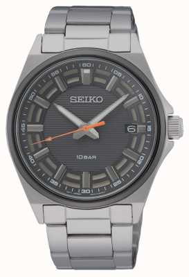 Seiko Men's Grey Dial Stainless Steel Watch SUR507P1