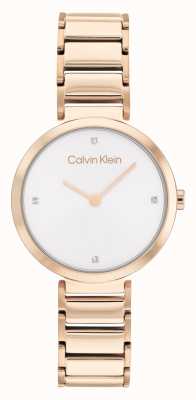 Calvin Klein T-Bar Watch Rose-Gold Stainless Steel Bracelet 25200140