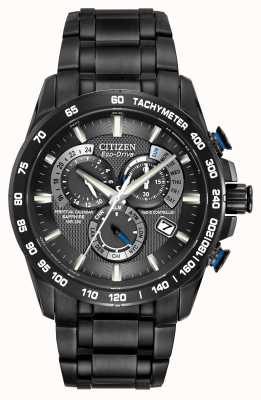 Citizen Men's Radio Controlled Perpetual A-T Chronograph Black IP AT4007-54E