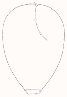 Calvin Klein Ladies Necklace Stainless Steel Oval Pendant 35000185