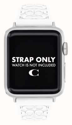 Coach Apple Watch Strap (38/40mm) White Silicone 14700050