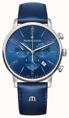 Maurice Lacroix Eliros Chronograph Blue Leather Watch EL1098-SS001-420-4
