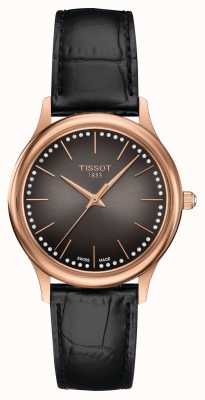 Tissot Excellence Lady 18ct Gold Black Sunray Dial T9262107629100