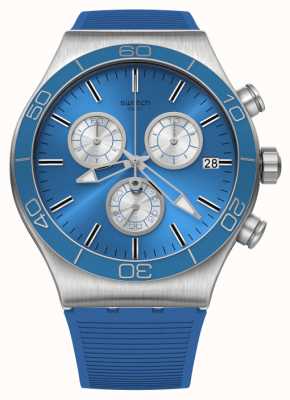 Swatch BLUE IS ALL Blue Silicone Strap YVS485